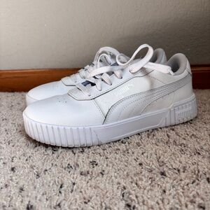PUMA womens Carina Leather Sneakers